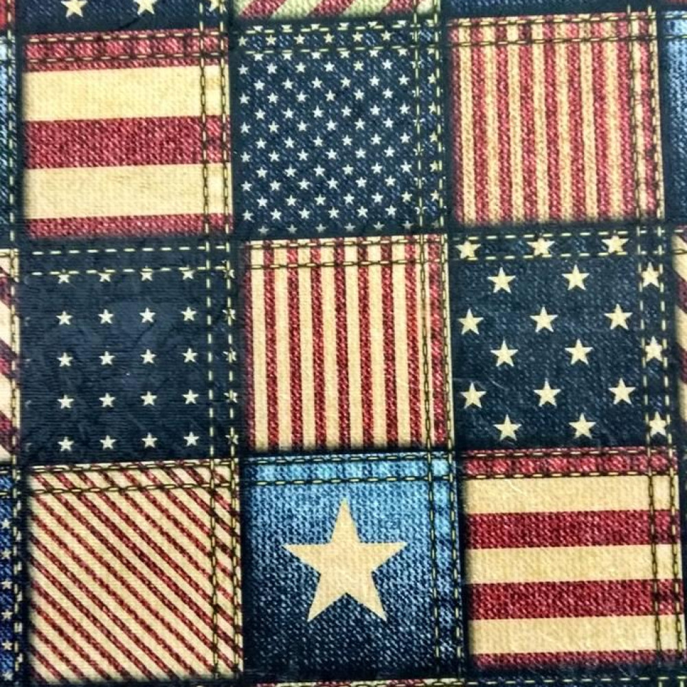 Tecido Suede Estampado Bandeira