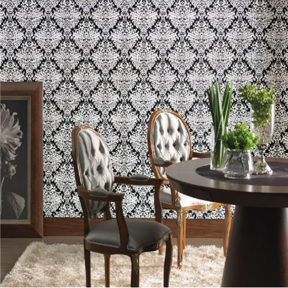 Tecido Karsten Decor Farah Preto  - Foto 1 de 2