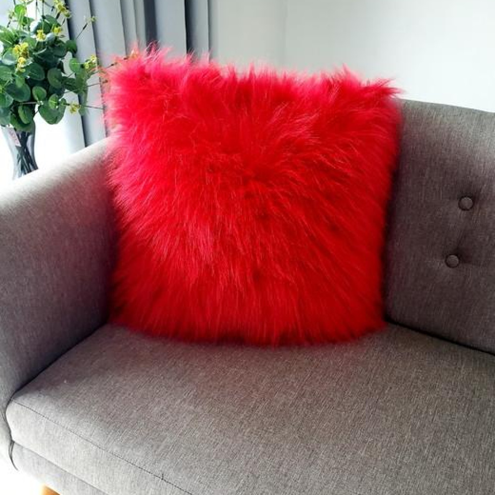 Tecido Pelo Sintético Vermelho - Foto 1 de 3