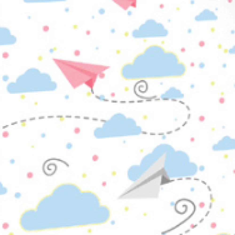 Tecido Wall Linea Decor Cloud Azul Claro