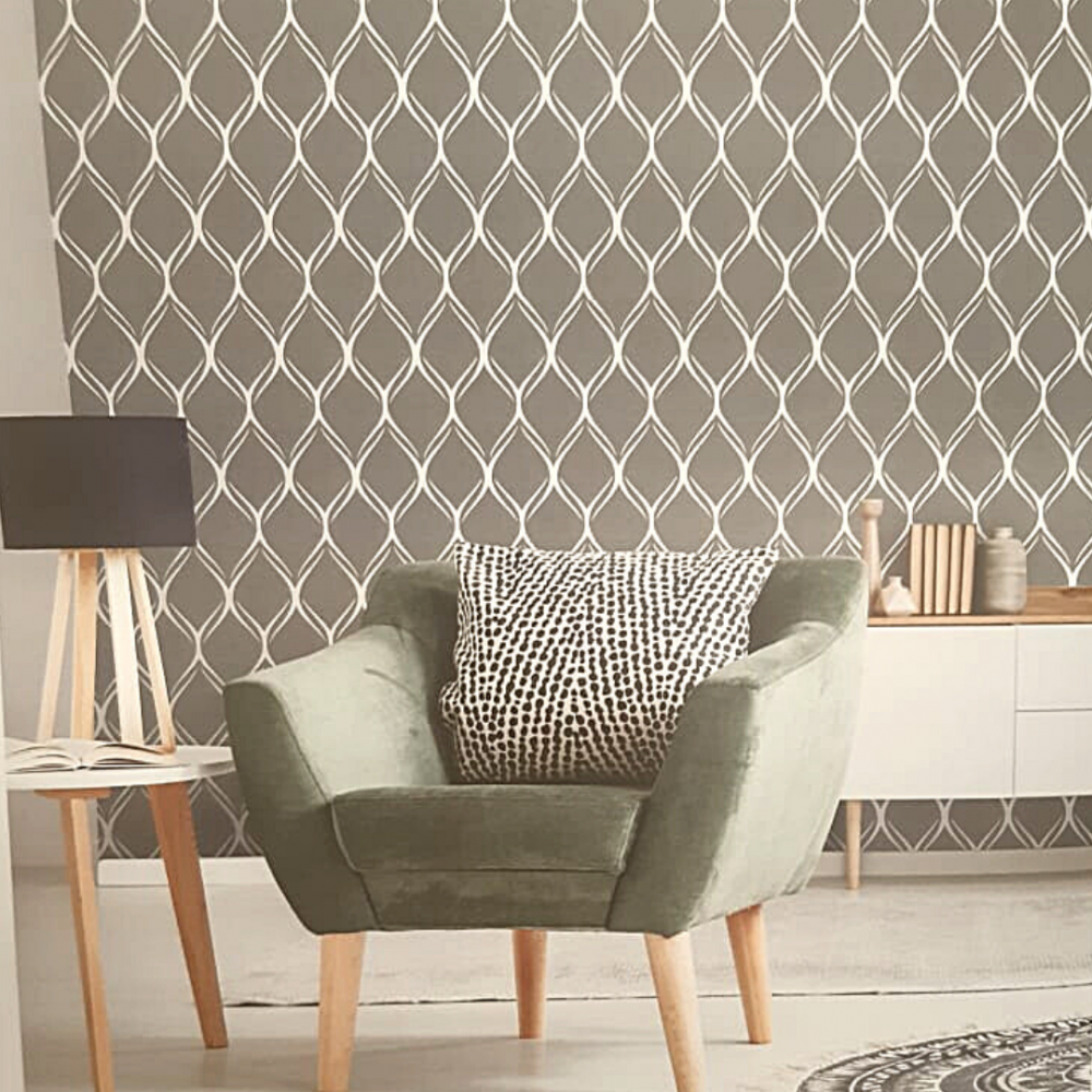 Tecido Wall Linea Decor Wave Bege - Foto 1 de 4