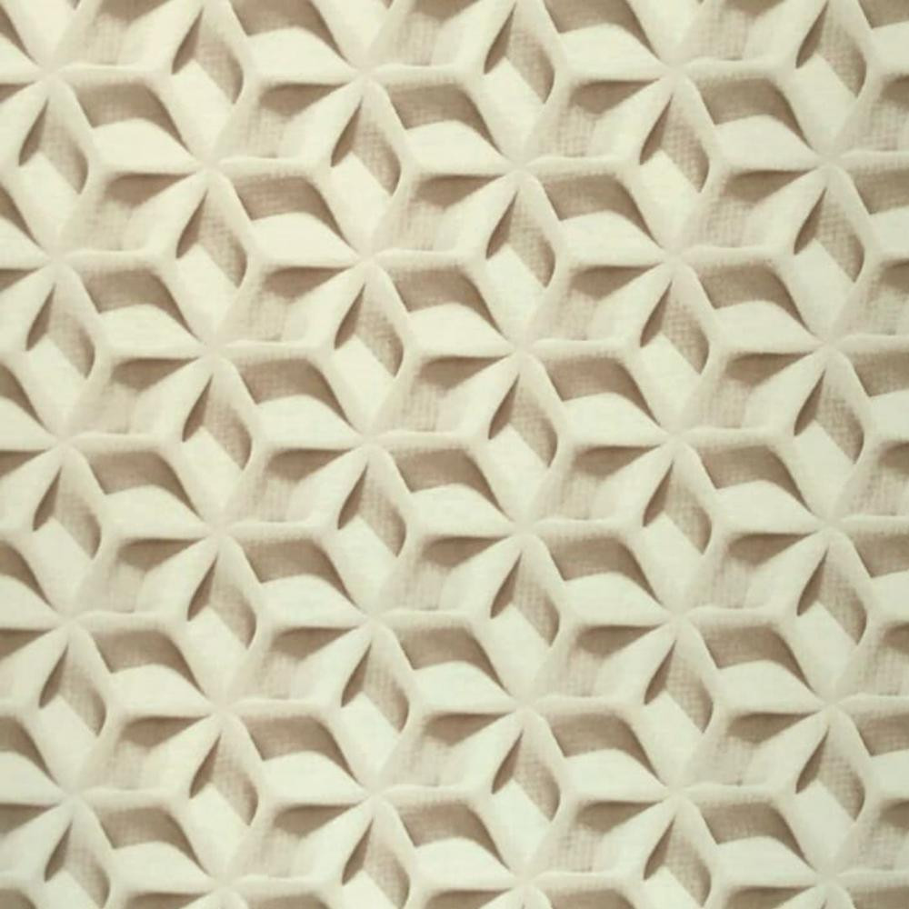 Tecido Wall Linea Decor 3D Mesh Bege - Foto 2 de 2